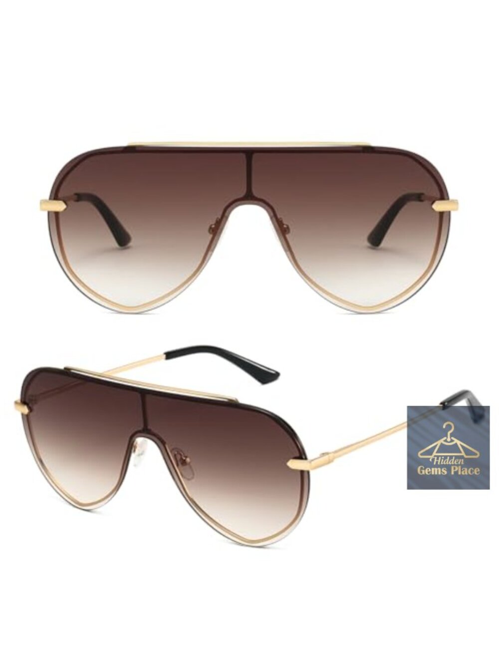Oversized Shield Sunglasses Women UV400 Protection Alloy Steel Frame